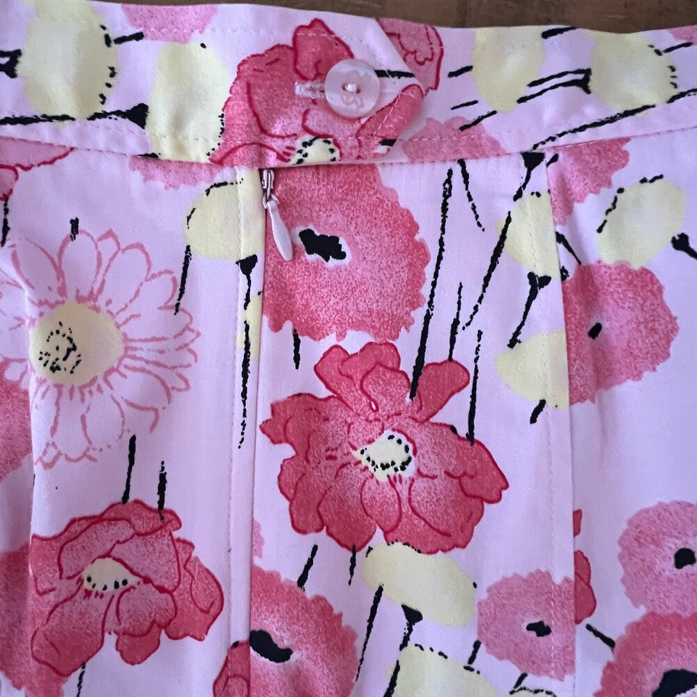 Apostrophe Skirt, A Line, Pink Floral, Pleated, Size 10 Petite, VGC! - Picture 4 of 11